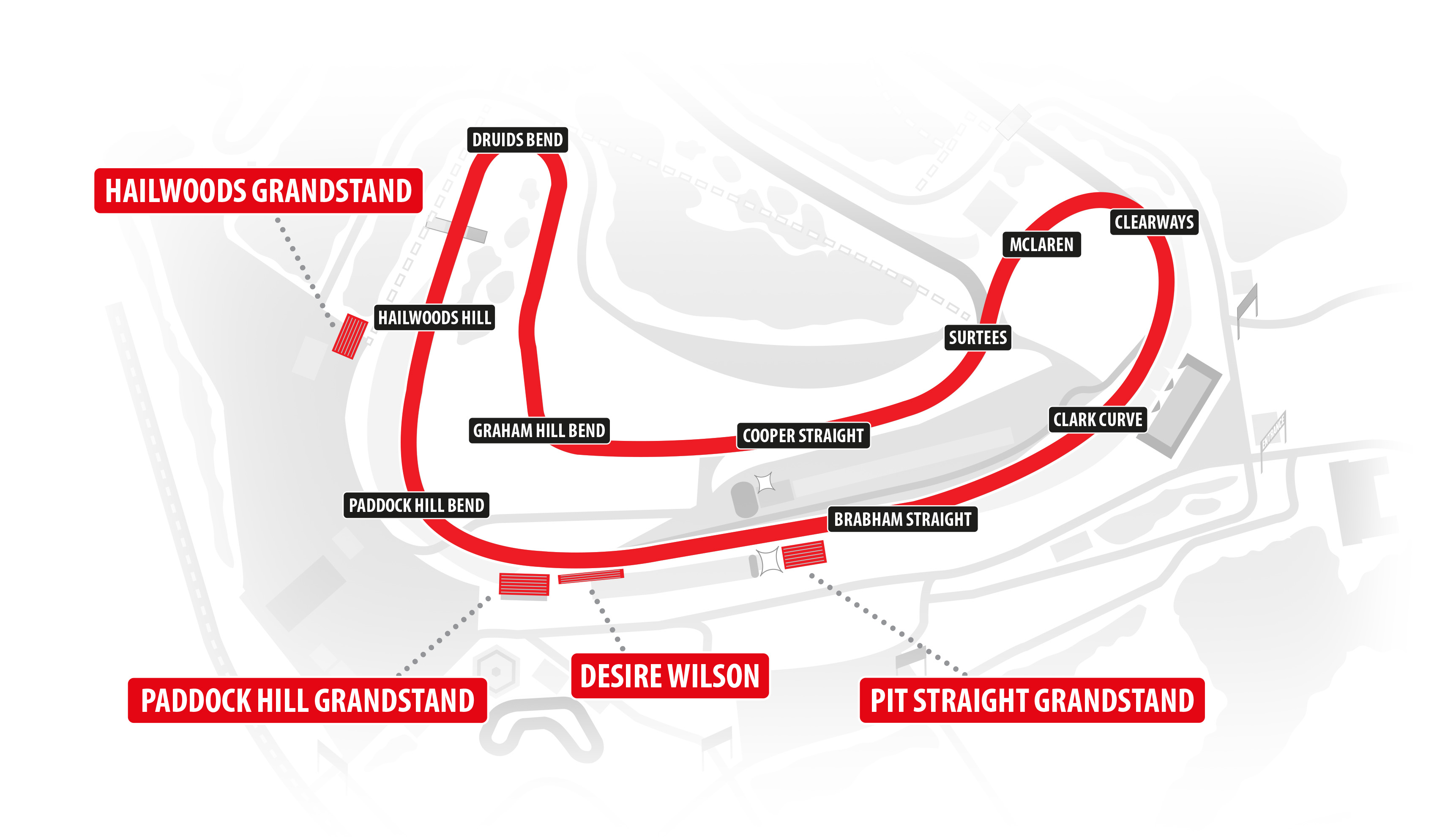Brands Hatch Grandstand Map