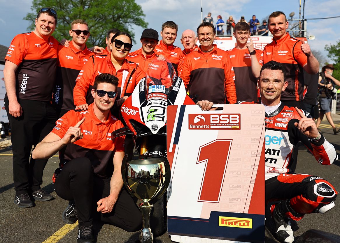 Irwin takes first victory for Hager PBM Ducati in their new era