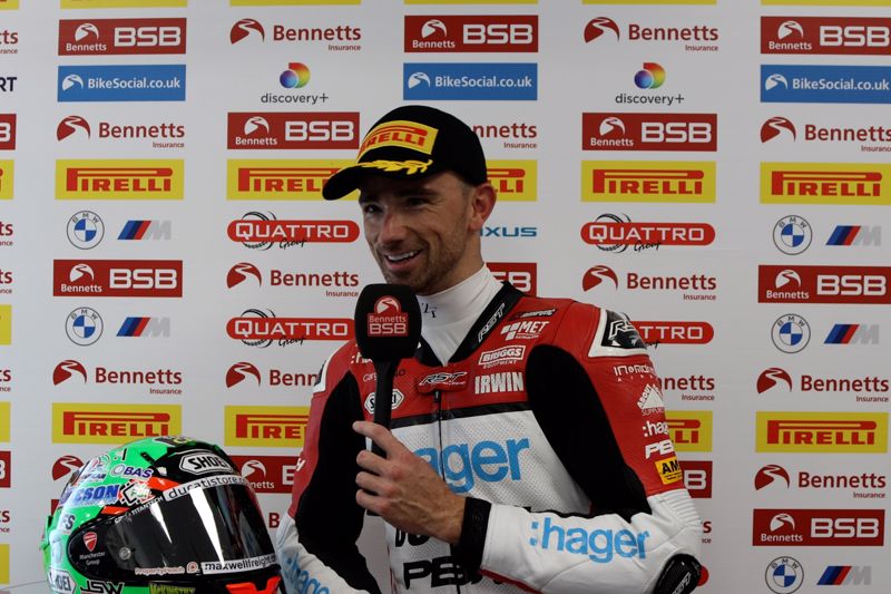 RACE REACTIONS: The podium trio react to another Donington dogfight