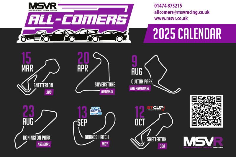 2025 MSVR All-Comers calendar announced!