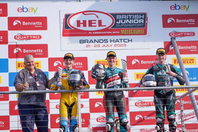 HEL Performance British Junior Supersport Championship with Motocourse: Jones does the Brands Hatch double 