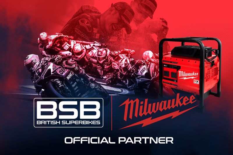 Milwaukee power into extended partnership with the Bennetts British Superbike Championship